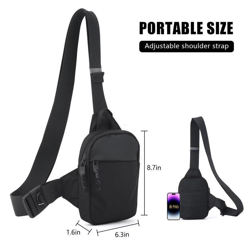 Mini Crossbody Bag for Men with Stainless Steel Lock RFID Anti-Theft Mobile Phone Single Shoulder Bag handbags Fashionable 2026