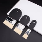Oil Painting Nylon Pen Set Gouache Acrylic 3 Pcs Small/Medium/Large Sizes Flat Head Brush Wood Handle Painting Tools for Fine