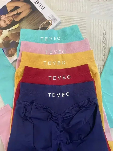 TEVEO – Leggings De Fitness Respirants Pour Femmes, Pantalons De Yoga De Haute Qualité, Pantalons De Cyclisme A Haute Elasticité