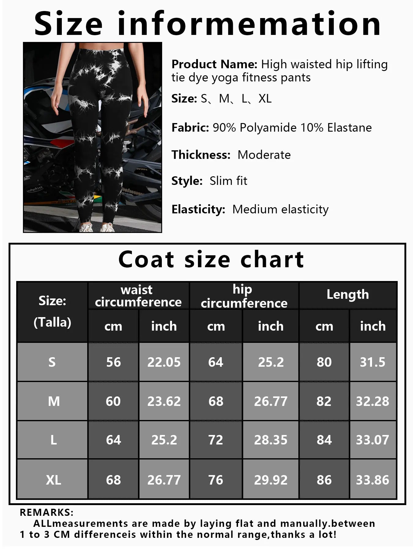CZGUKE 2-piece women's tie dye pants sports leggings seamless high waisted push ups women's fitness and exercise clothes Secondary image