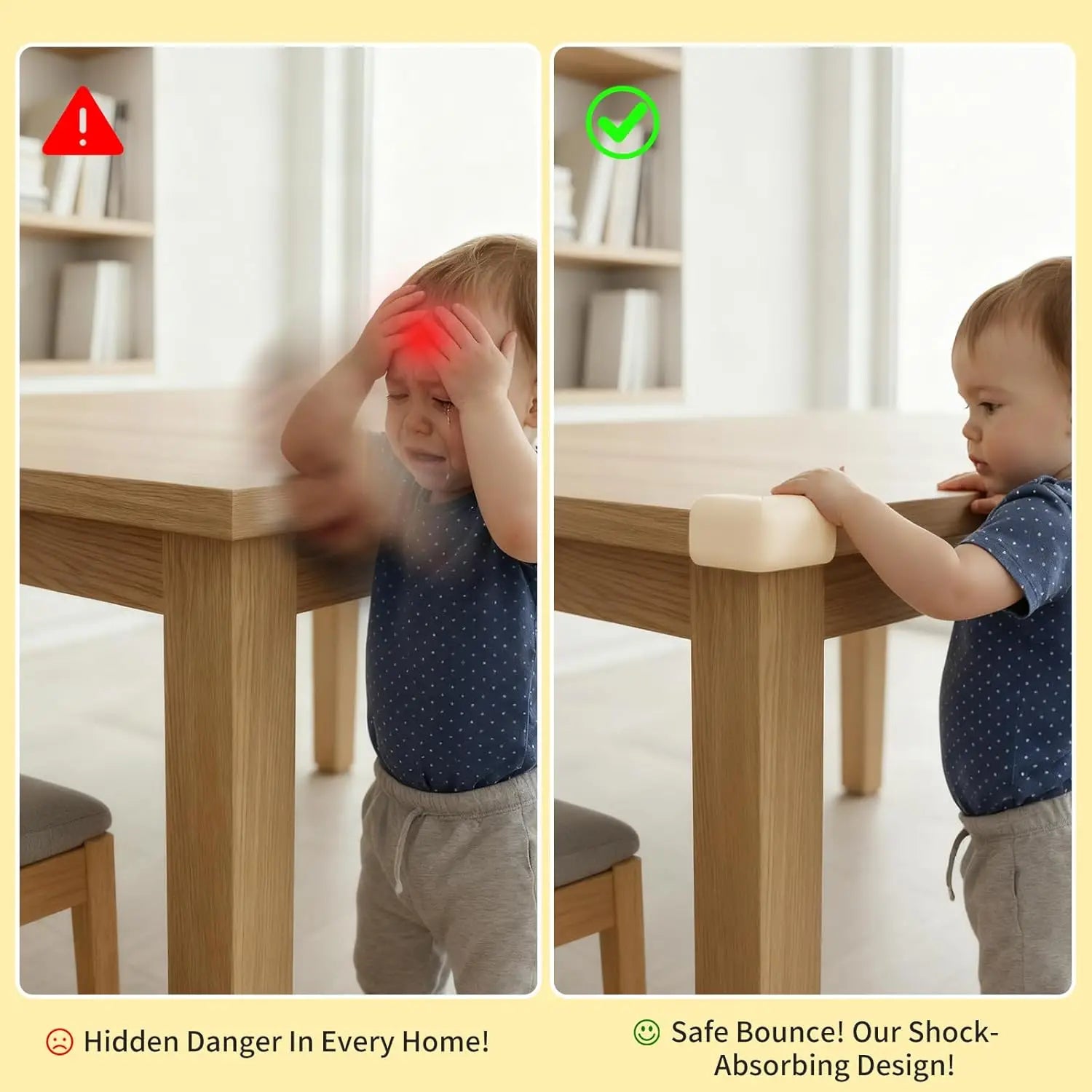 1Roll Baby Safety Table Corner Protector Strip with 4 Self Adhesive Corner Guards Soft NBR Foam Baby Proofing Edge Corner Guards