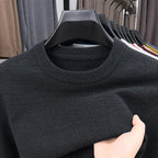 2025 New Men's Casual Sweater Round Neck Long Sleeve Knitted Sweater Diamond Pattern Fashion Versatile Top 2029