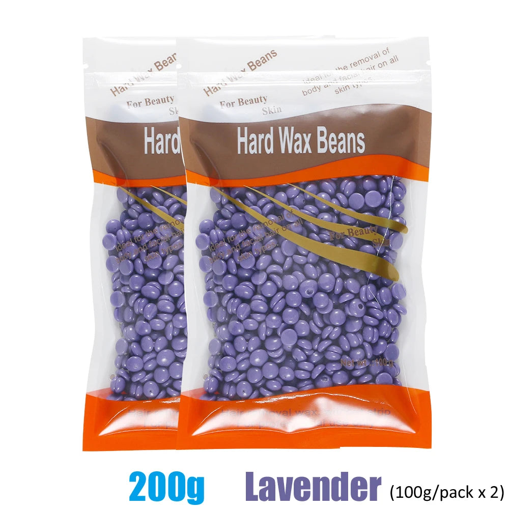 500ML Wax Heater Set For Body Hair Removal Unisex / Black And White Color Electric Display Screen Wax Heater / 200g Wax Beans