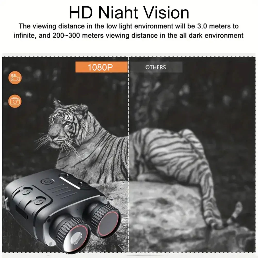 1080P Binocular Infrared Night-Visions Device 5X Binocular Day Night 850nm IR LED Photo Video Taking Digital Zoom for Hunt,Boat