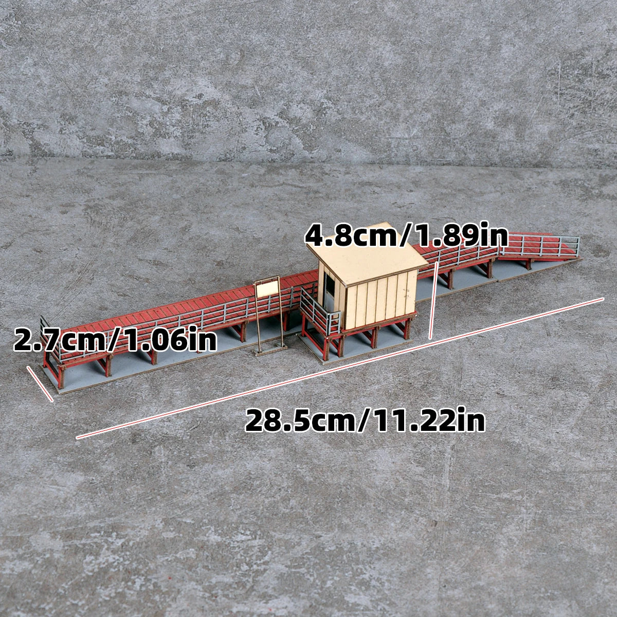 Assembly Architectural model train Railway model railway station platform miniature sand table diorama ho scale model kit 1/87 Secondary image