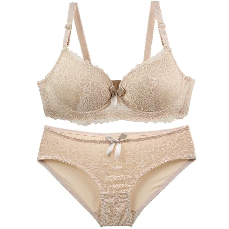 DaiNaFang New Sexy Bras Set Push Up Underwear For Women Adjustable Breathable Design Sweat Absorbing Upper Tray BC Cup Lingerie