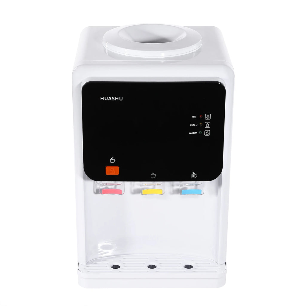 Modern White Electric Water Dispenser, 31* 30*48cm Water-cooled Dispenser, 500W Desktop Electric Cold And Hot Water Dispenser