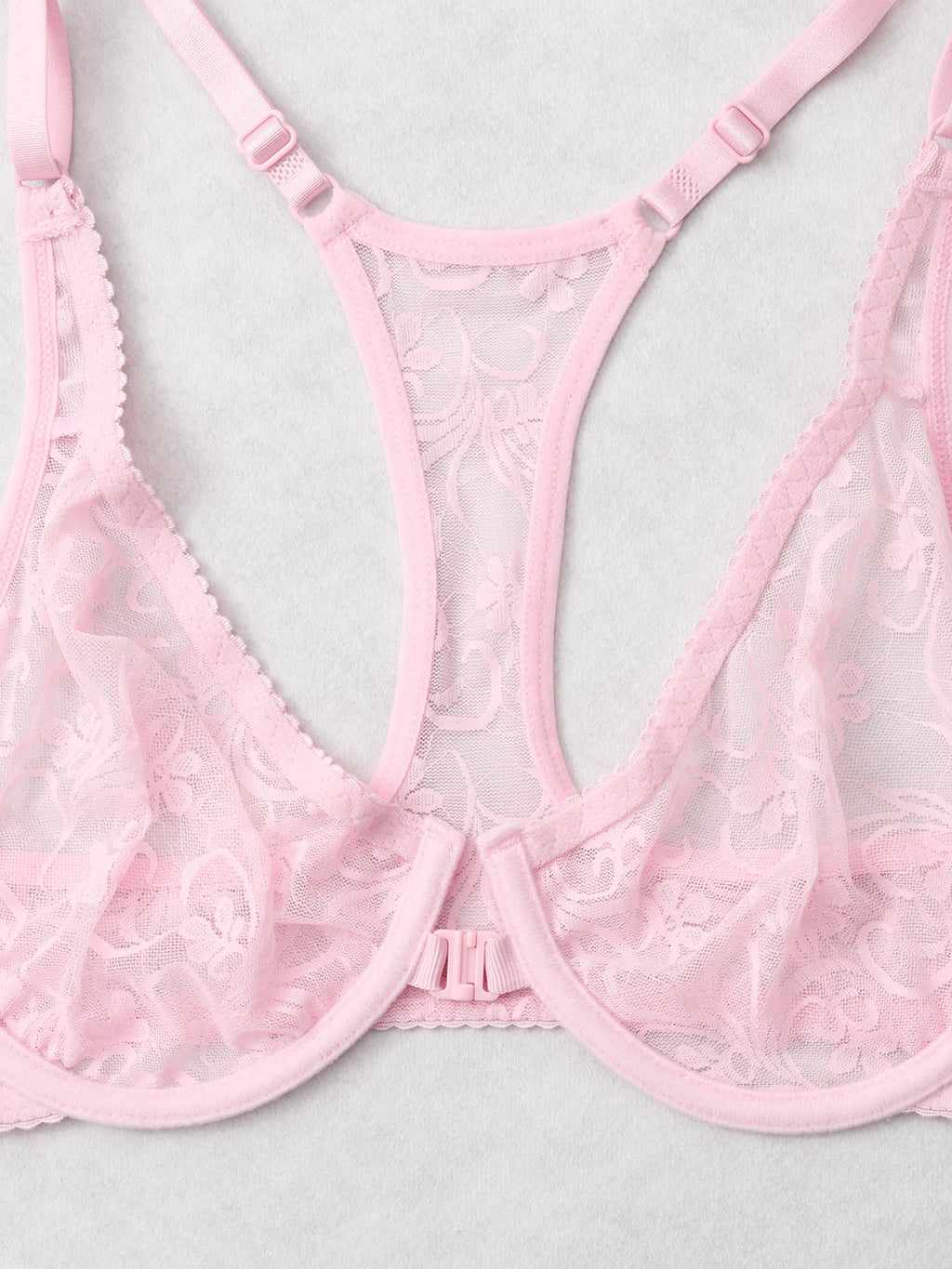 Front Button Women's Bra Lace Sheers Unpadded Sexy Lingerie BH Tops Flower knitting Brassiere Underwire Underwear Plus Size Bras