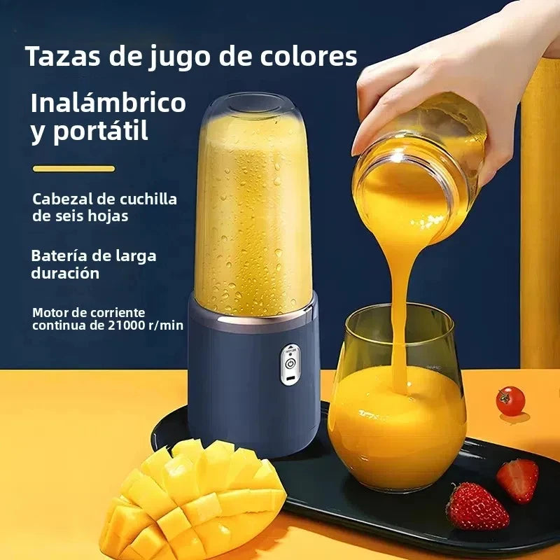 Portable Blender Bottle Electric 6 Blades Multifunction Juice Blender Fresh Juice Smoothie Blender Ice CrushCup Food Processor Secondary image