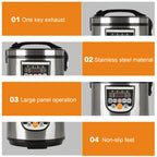 5L Electric Rice Cooker Smart Digital Portable Car Rice Cooker Truck Multi-Cooker Soup Porridge Cooking Food Steamer For Home