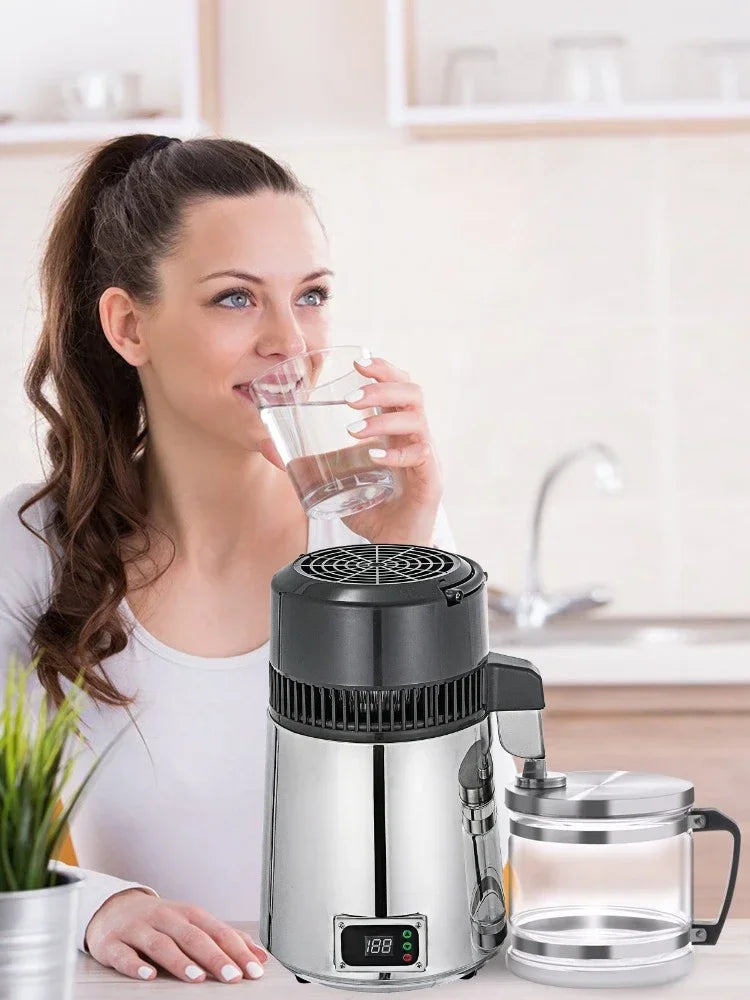 VEVOR 4L Water Distiller Filter Machine Distilled Distillation Purifier Moonshine Apparatus DIY Dispenser Kit for Home Appliance