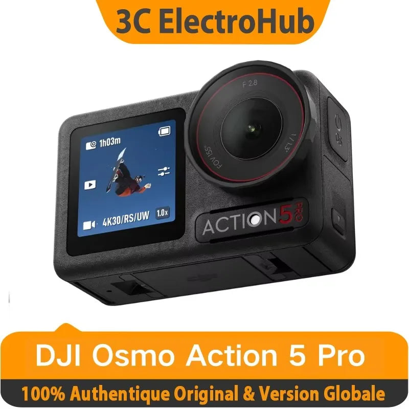 DJI Osmo Action 5 pro camera 1/1.3″ Sensor 4hrs Extended Battery Life, 4K/120fps Video Camera Main image