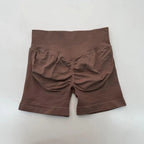 Impact Shorts 4.5" Seamless High Stretch Low Ribbed Band Subtle Glute Contour Shorts Fitness Workout Yoga Gym Shorts
