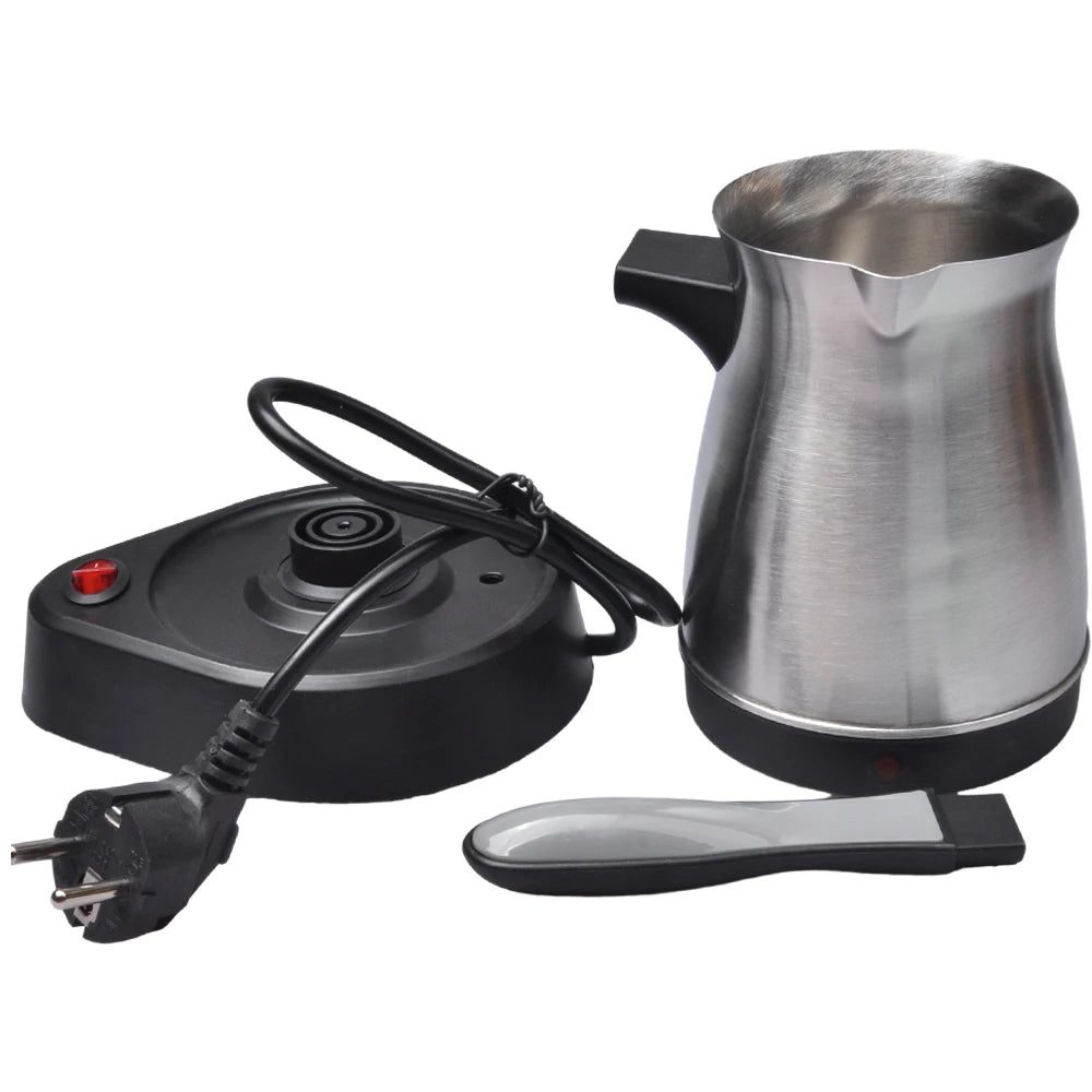 500ML Turkish Electric Kettle Portable Stainless Steel Teapot Water Boiler 220V Home Tea Pot Coffee Maker Machine 5 Cup 주전자 전기포트