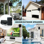 Herdio 3.5'' 2PCS Passive Outdoor Speakers Wired Waterproof 200W 3 Way Premium Mountable Wall Mount Speakers With Superior Sound