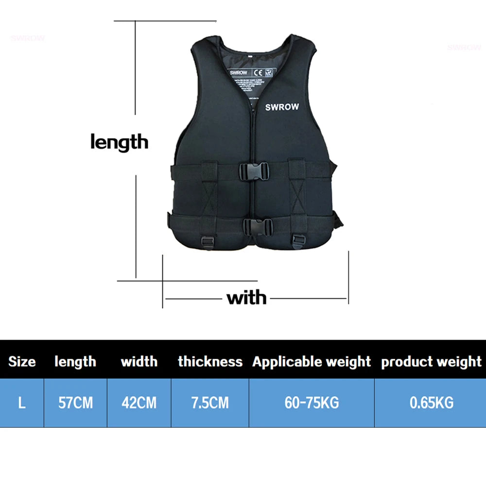 Neoprene life jacket the fishing vest water jacket sport adult children life vest clothes swim skating ski rescue boats drifting