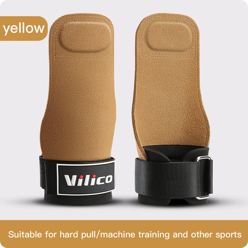 2Pcs Gym Gloves Fitness Hand Palm Protection Equipment Anti Slip Wear-resistant Wrist Protection Hard Pull Grip Strength Gloves
