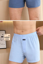 Men's Aro Pants Underwear 100% Pure Cotton Home Sleeping Pants Loose Breathable Men's High Waisted Four Corner Boxers Shorts