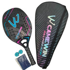 Camewin 3K Beach Tennis Racket Full Carbon Fiber Rough Surface Outdoor Sports Racket For Men Women Adult Tennis Racket The New