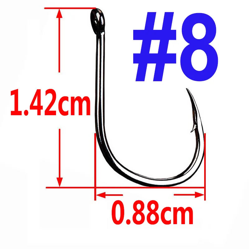 100/50/25 pcs Iseama Carp Fishing Hook Offset Circle Hook Single Fly Fishing Jig Hook Barbed sea Fishhook Tackle Accessories