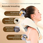 Neck Shoulder Massage Shawl Relaxer Cervical Spine Muscle Heated Trapezius Massager Press Kneading Charging