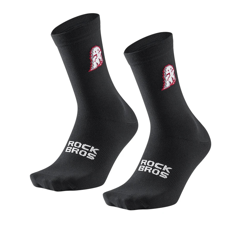 ROCKBROS Cycling Socks Breathable Sweat-wicking High Elastic Soft Knee-high Socks Men Women Outdoor Sports Jogging Cycling Socks