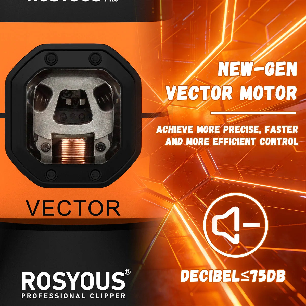 ROSYOUS RS-999 Man Electric Shaver 13000RPM Magnetic Vector Motor Full Metal with Dock 2000mAh Barbershop Beard Trimmer Machine