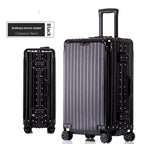 KLQDZMS German All Aluminum Magnesium Alloy Luggage 20 Inch Boarding Suitcase 28 Large Capacity Travel Business Leather Suitcase