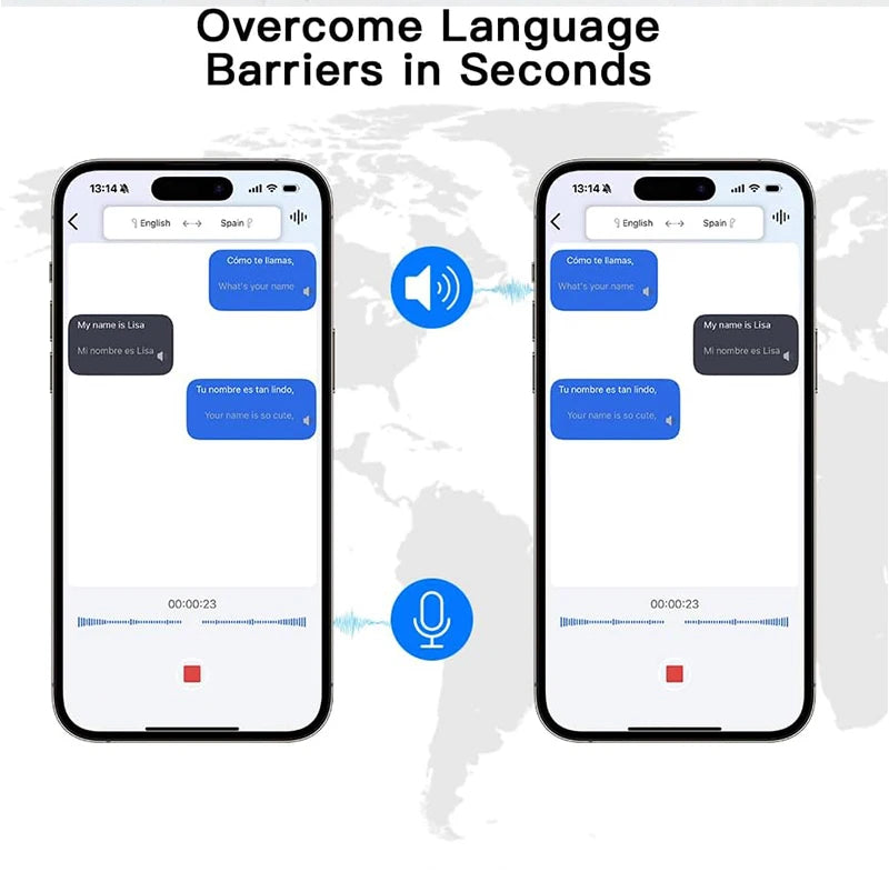 UYUXIO Real Time Translation Wireless Earbuds with 144 Language OWS LCD Touch Screen Earphone AI Language Headphone for Business