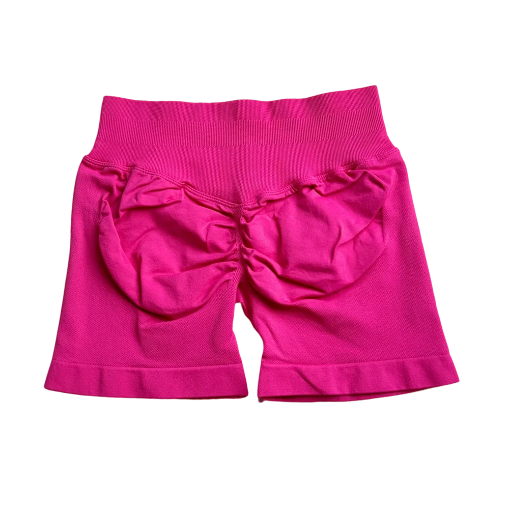 Impact Shorts 4.5" Seamless High Stretch Low Ribbed Band Subtle Glute Contour Shorts Fitness Workout Yoga Gym Shorts