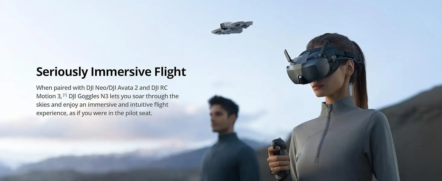 DJI Goggles N3 FPV Goggles 1080p Ultra Wide Screen Immersive Flight Experience FPV Wireless Streaming Goggles N3 New Original