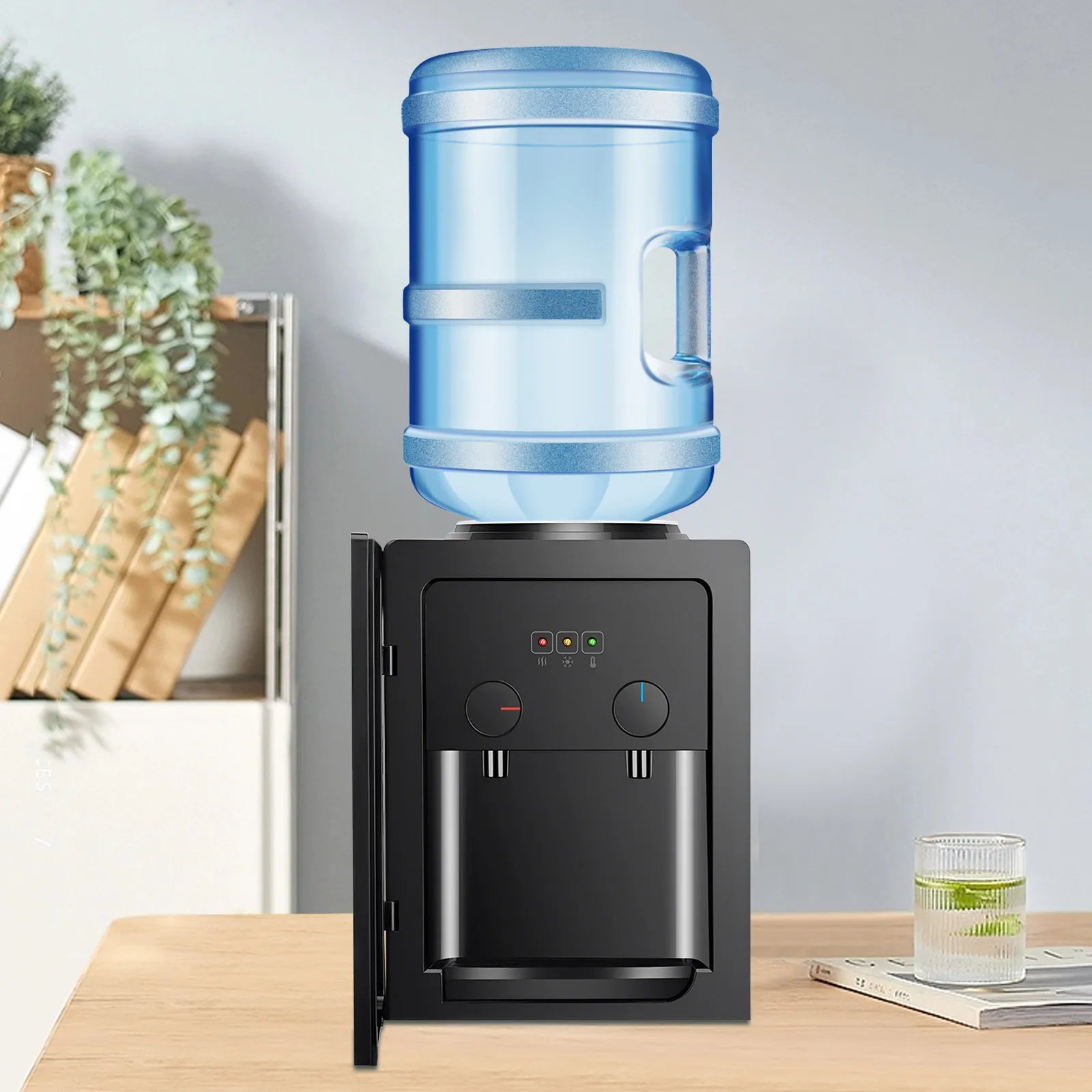 550W Desktop Water Dispenser Stainless Steel Liner PP Material 270x235x370mm 3kg Fast Heating & Cooling Dual-Use Water Dispenser