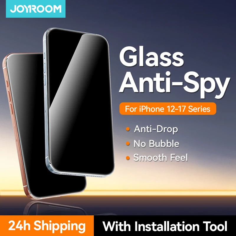 Joyroom 1/2Pcs Anti-spy Glass For iPhone 17 16 15 14 Pro Max Glass For iPhone 17 16 15 14 13 12 Pro Max Privacy Screen Protector Main image