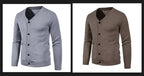 2024 M-5XL Autumn Men's Knitted Cardigan Thin V-neck Basic Elastic Slim Fit Thin Sweater Solid Color Casual Versatile Coat