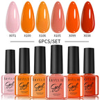 LILYCUTE Nail Gel Polish Set Pink Green Spring DIY Nail Art Design Long Lasting Soak Off UV Gel Manicure Painting Gel Vernis Kit