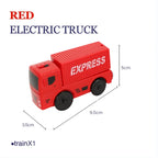 Electric Train Locomotive Magnetic Car Diecast Slot Fit All Brand Wooden Train Track Railway For Kids children's Toy W02