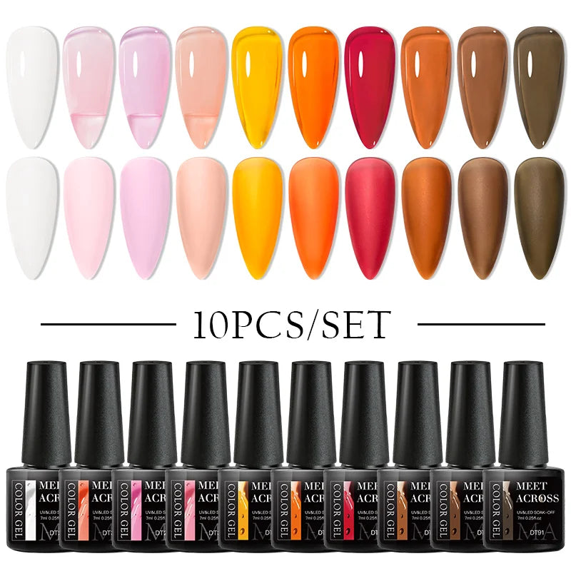 10/12PCS/SET Cat Magnetic Gel Nail Polish Set 9D Reflective Glitter Gel Semi Permanent UV Gel Soak Off Sparkling Nail Art Kits