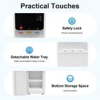 Hot&Cold Water Dispenser 500W Fast Heating 75W Cooling ABS Stainless Steel Home Office Electric Water Cooler with Child Lock