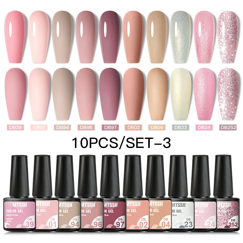 10/12PCS/SET Cat Magnetic Gel Nail Polish Set 9D Reflective Glitter Gel Semi Permanent UV Gel Soak Off Sparkling Nail Art Kits