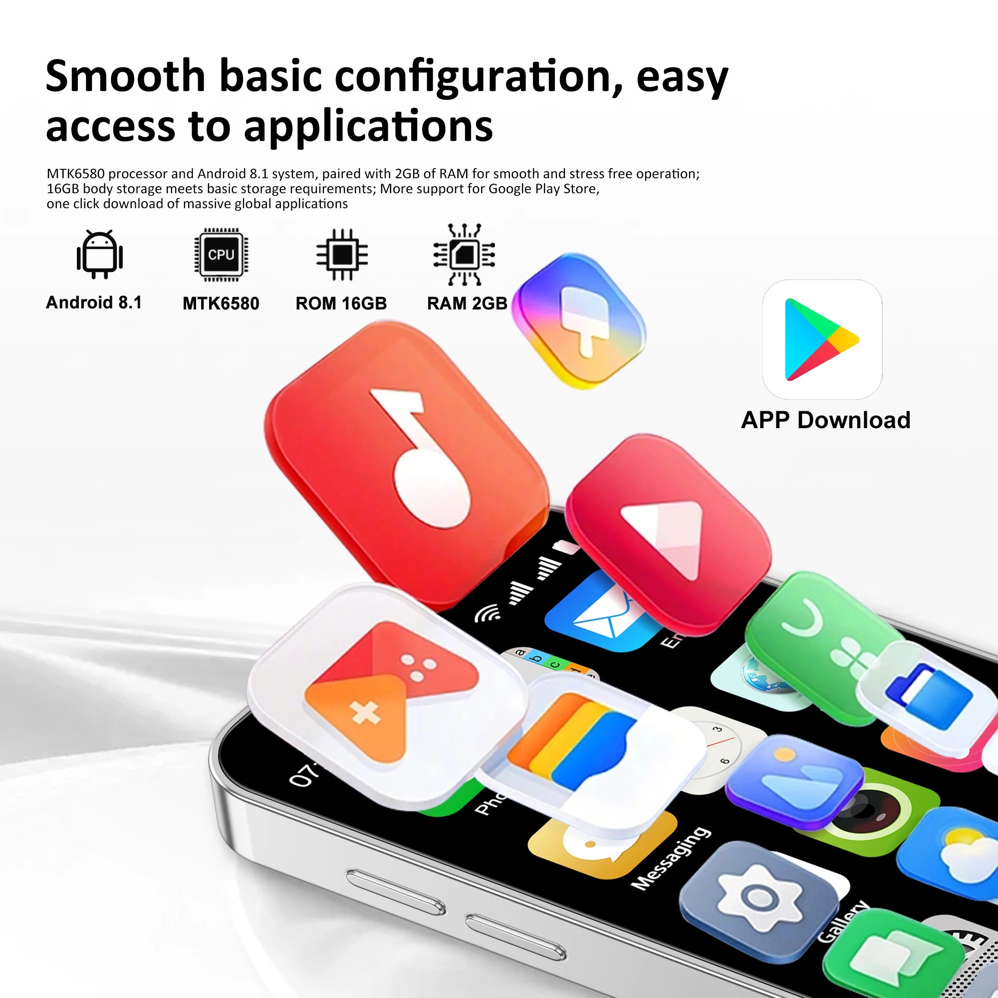 SERVO 18SE MINI Small Android Smartphone 3G WCDMA Dual SIM Card 2GB+16GB Play Store Wi-Fi Face Unlock 3.0 inch Mini Smart Phones Secondary image