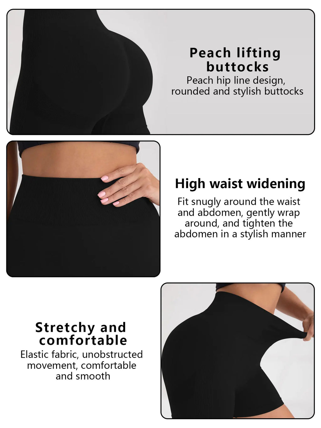 CZGUKE Ladies' outdoor sports shorts fitness pants gym warm-up yoga pants high-quality tight jogging shorts and cycling shorts