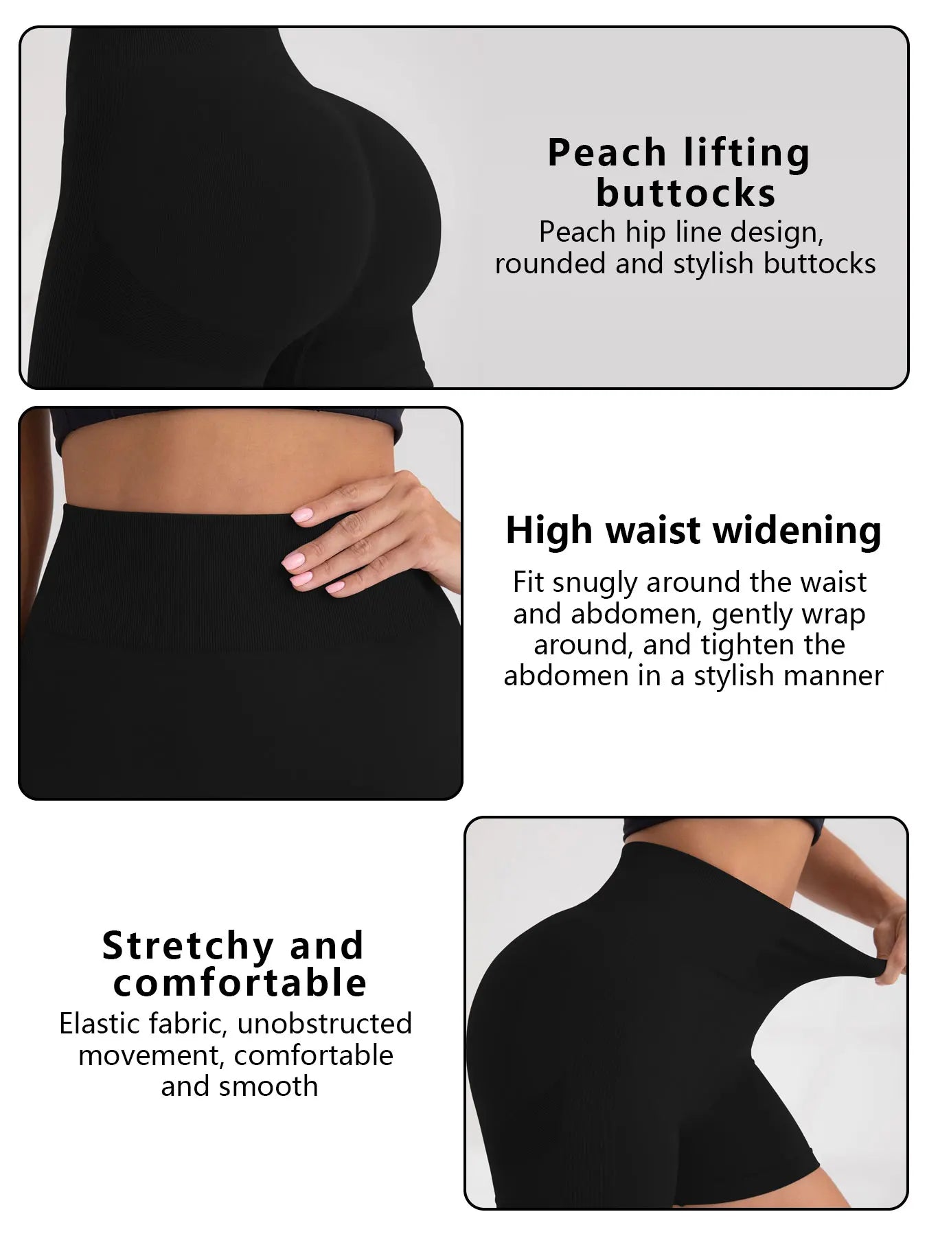 CZGUKE Ladies' outdoor sports shorts fitness pants gym warm-up yoga pants high-quality tight jogging shorts and cycling shorts
