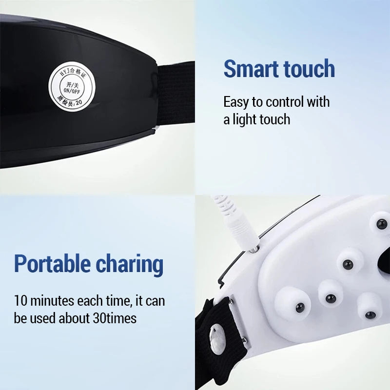 Eye Massager 9 Modes Magnetic Therapy Vibrator Smart Eye Massage Instrument Removal Relieves Fatigue Eyeball Massage Health Care