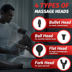 2026 High-Power Muscle Relaxer - Rechargeable Deep Tissue Massage Gun With 4 Heads For Full Body Relief,Ultimate Muscle Recovery
