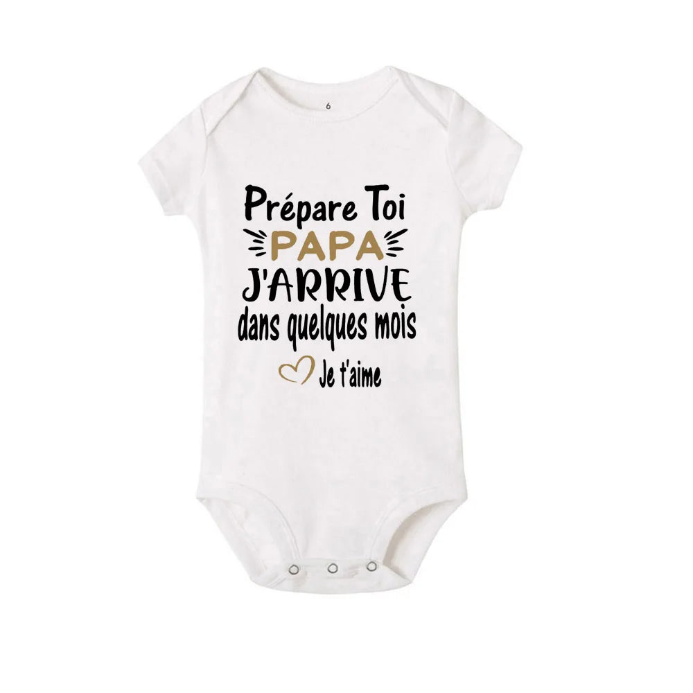 Prepare Yourself PAPA I'm Coming In A Few Month Announcement Pregnant Baby Bodysuit Boy Girl Toddler Jumpsuit Infant Shower Gift