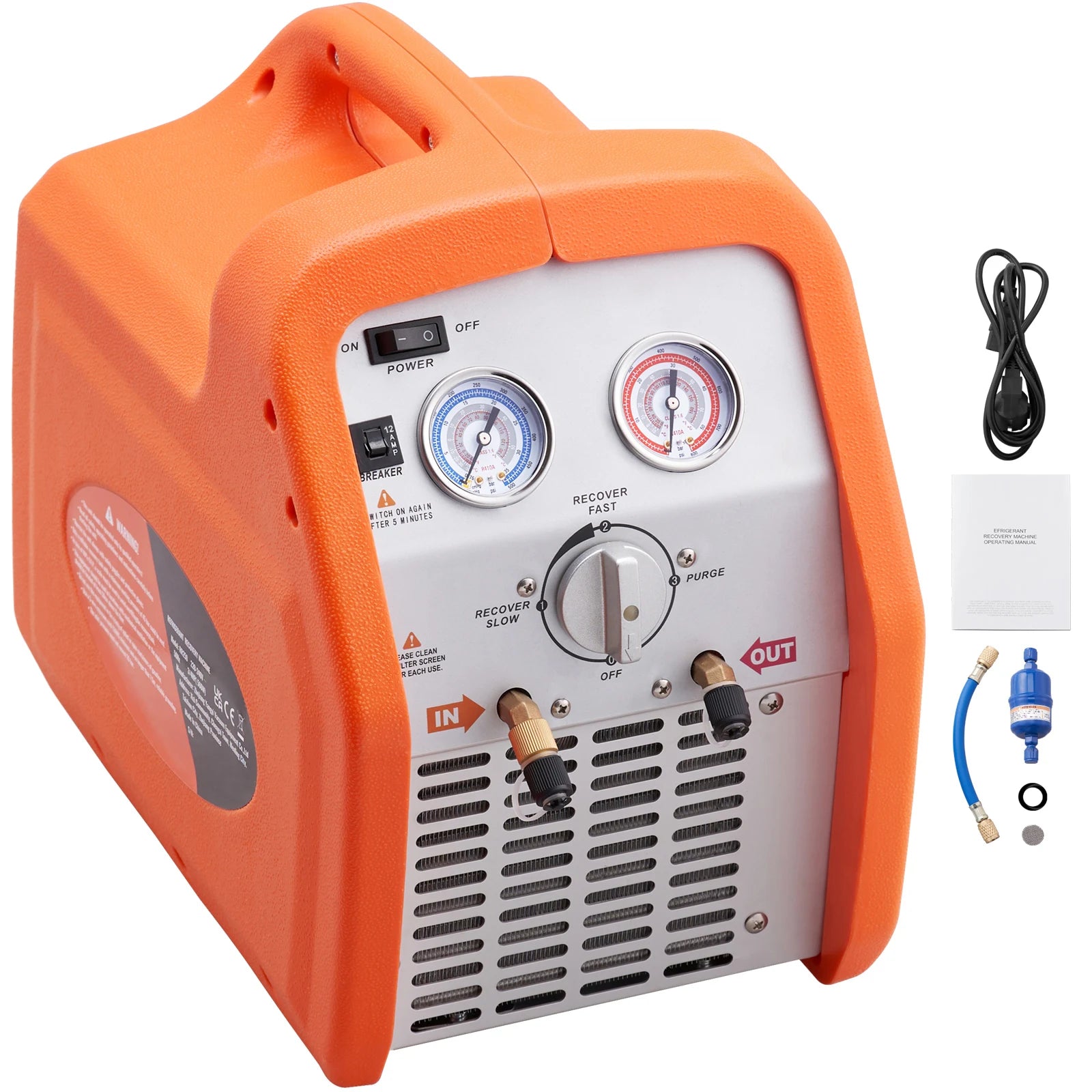 SucceBuy 3/4 1HP Refrigerant Recovery Machine Portable AC Recovery Machine 60Hz Recovery Machine HVAC for Car Air Conditioning Main image