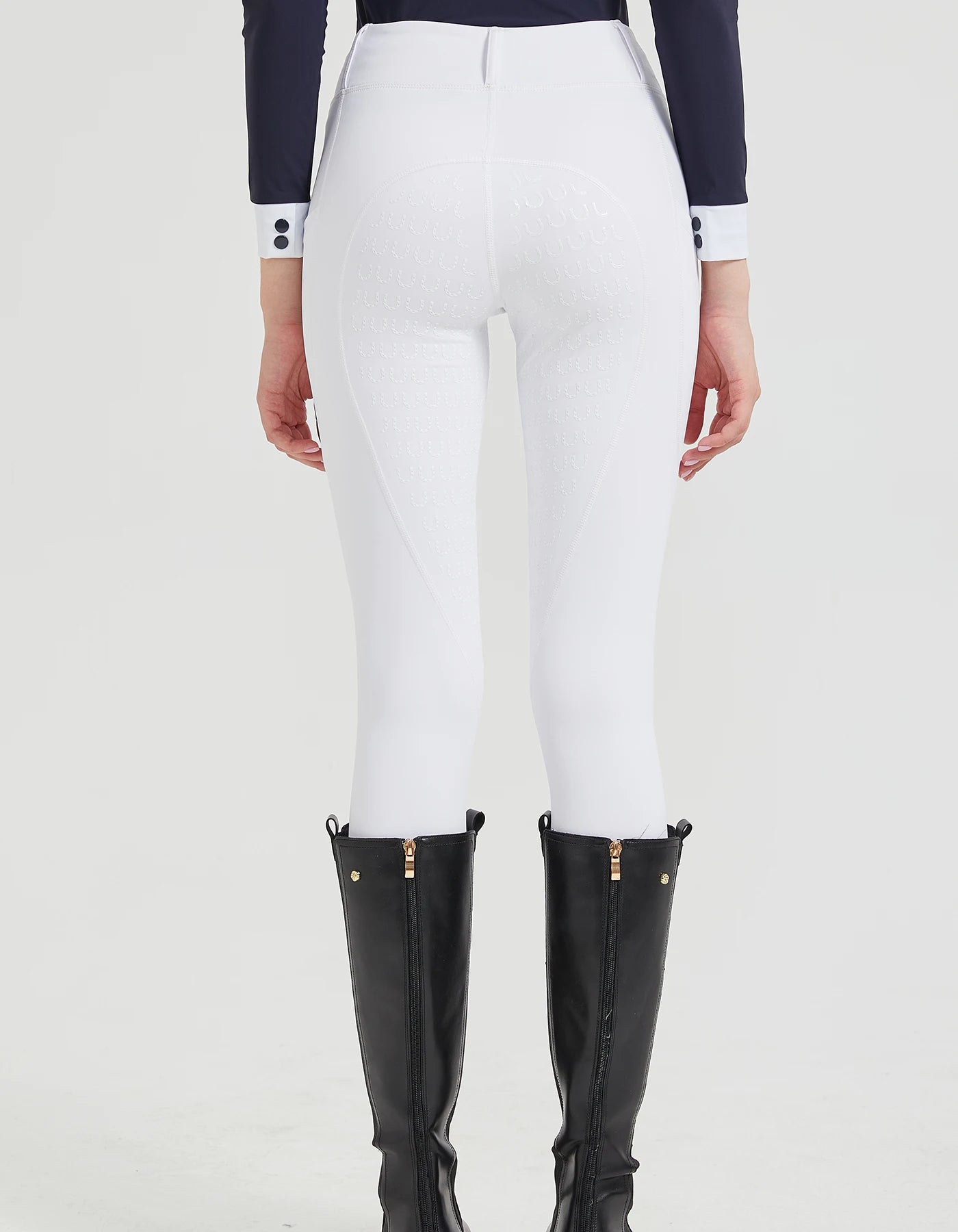 Spring and summer riding pants women's knitted high-stretch, slim-fitting silicone riding pants tight riding pants breathable we