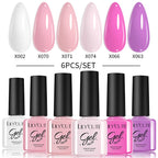 LILYCUTE Nail Gel Polish Set Pink Green Spring DIY Nail Art Design Long Lasting Soak Off UV Gel Manicure Painting Gel Vernis Kit