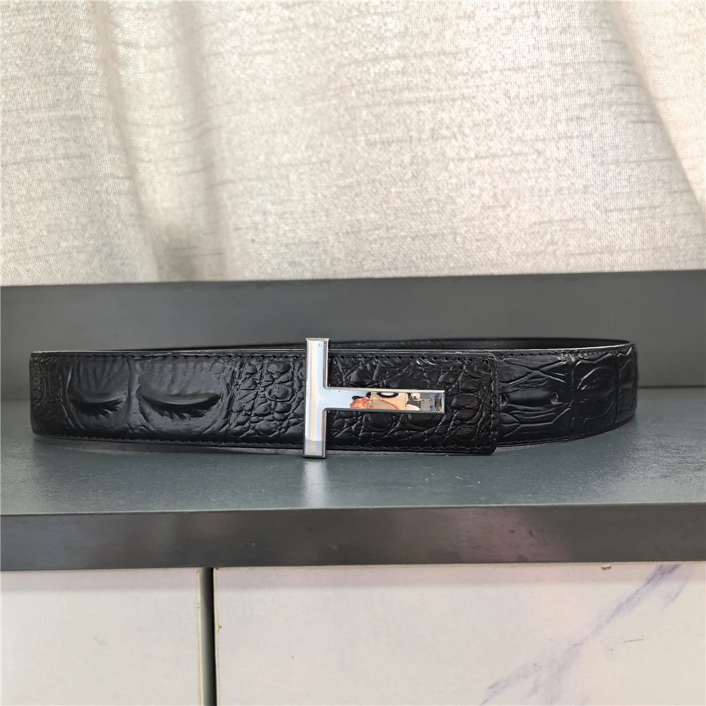 2026 Width 3.8cm Famous Brand Belt Men Top Quality Luxury Leather Belts for Men Strap Metal Belt Fashion Women's Belt jeans