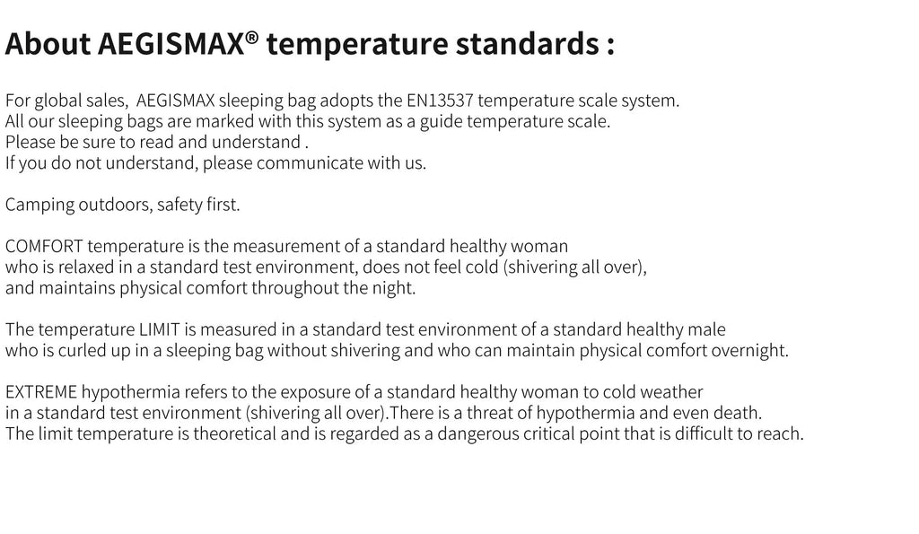 AEGISMAX Nano2 Upgrade 0 Degree 800FP Goose Down Sleeping Bag Outdoor Ultralight Camping Hiking Sleeping Bag for Men & Women